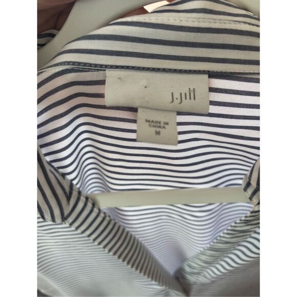 J. Jill Rayon Contrast Stripe Blouse - Picture 5 of 5
